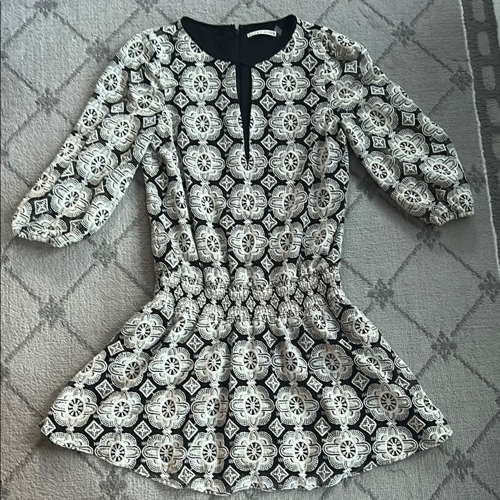 Alice + Olivia Geraldine Patterned Mini Dress